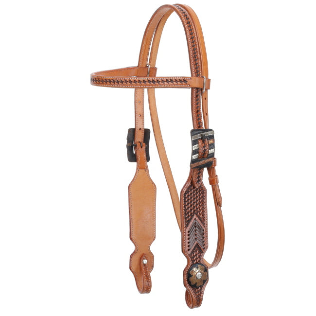 Showman Stitch and Weave Browband Bridle and Breastplate Set