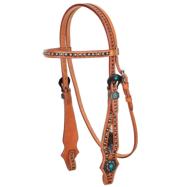 Showman Wrangler Twist Browband Bridle and Breastplate Set
