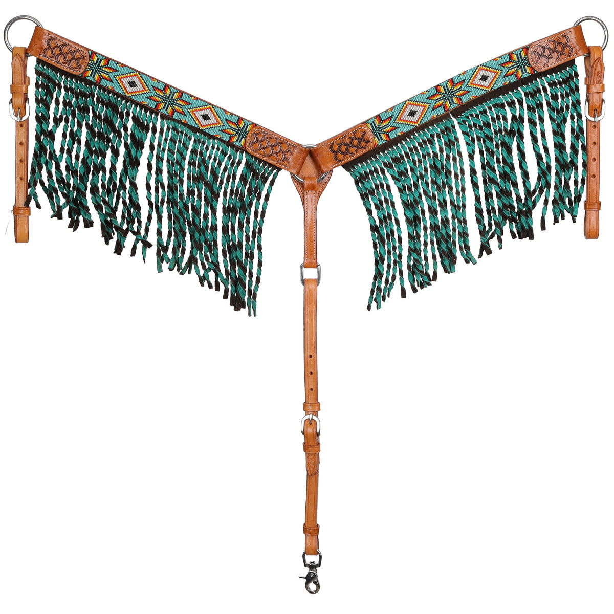Showman Sunfire Mesa Beaded Bridle and Breastplate