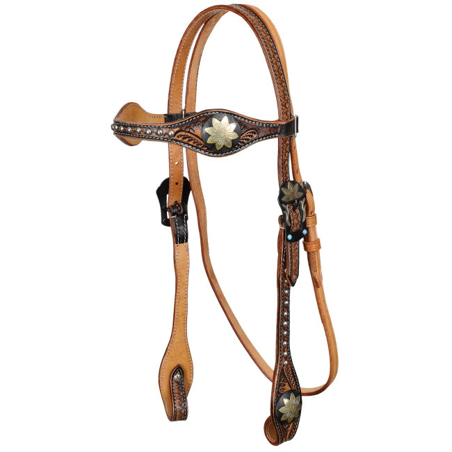 Showman Sterling Floral Browband Bridle and Breastplate Set | Horse Supplies - Western Bridle | Saddleworld Ipswich