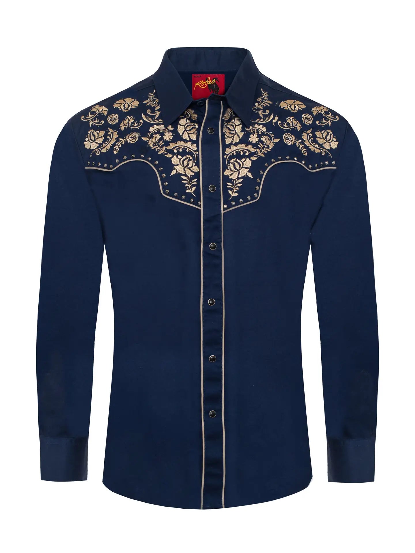 Mens Western Cowboy Embroidery Cowboy Outfit Shirts