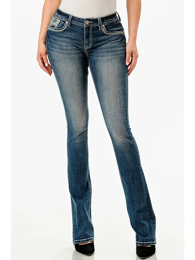 Grace in LA Western Modify Plus Size Bootcut