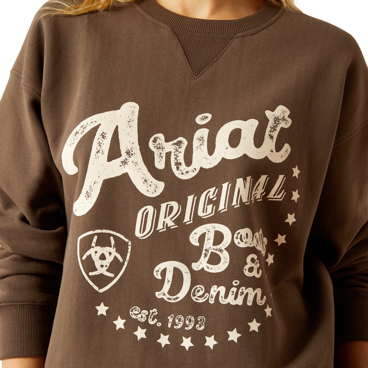 Ariat Wns Oversized Crew Sweatshirt Banyan Bark
