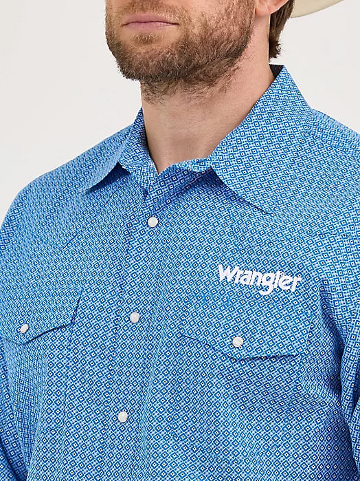 Wrangler Mens Western Logo LS Shirt