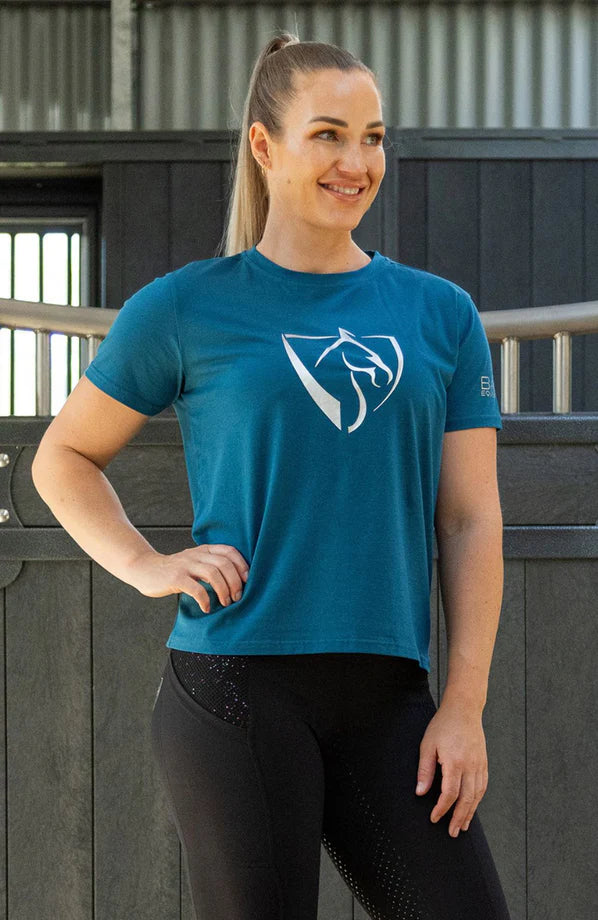 Bare Silver Logo T Shirt - Petrol - Black Friday Sales