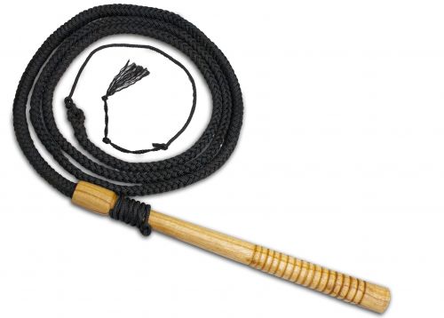 Showman 6ft Professional Braided Nylon Bull Whip with Wooden Handle