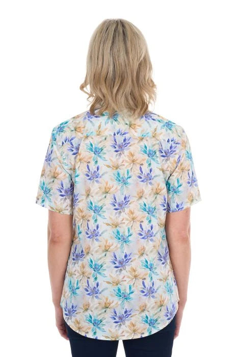 Hard Slog Wms Meadow 1/2 Plkt SS Shirt