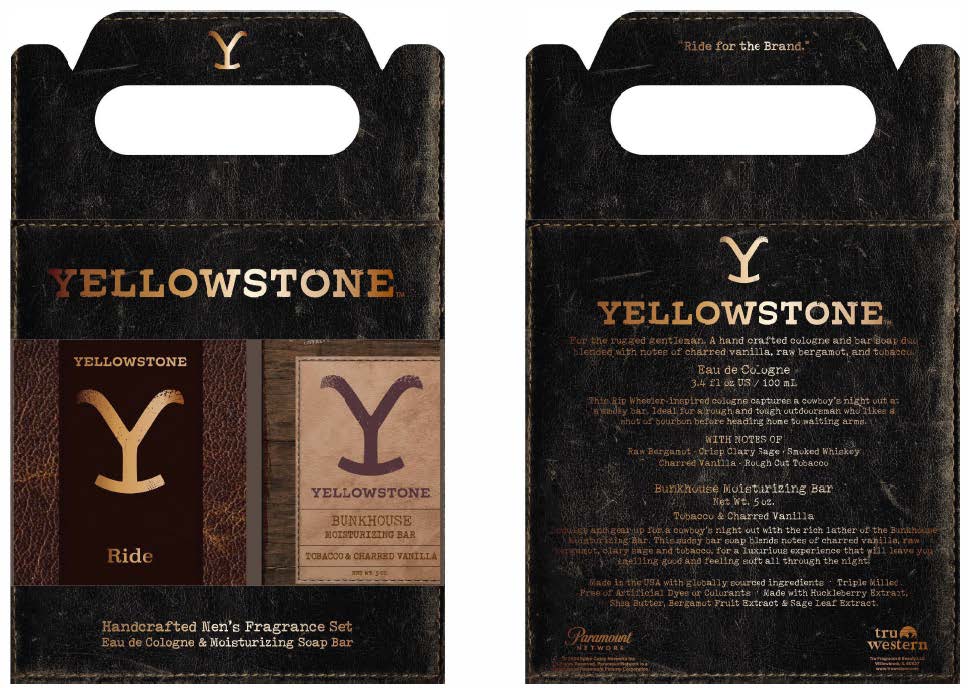 Tru Western Mns Yellowstone Ride Giftset for Him - Cologne and Bunkhouse Bar