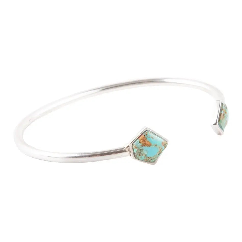 Mirror Image Turquoise ans Sterling Silver Cuff Bracelet