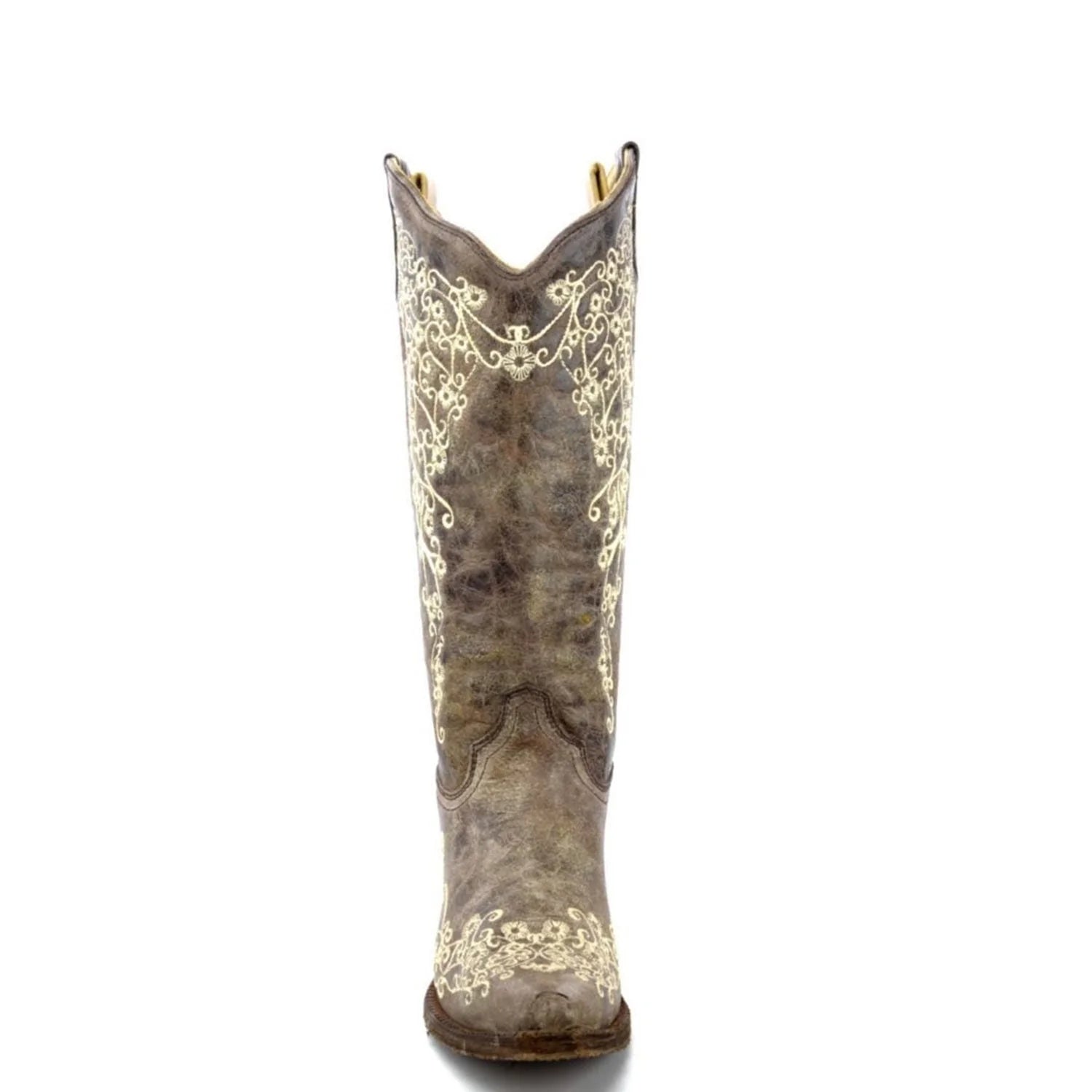 Corral Brown Crater Bone Embroidered Womens Western Boots