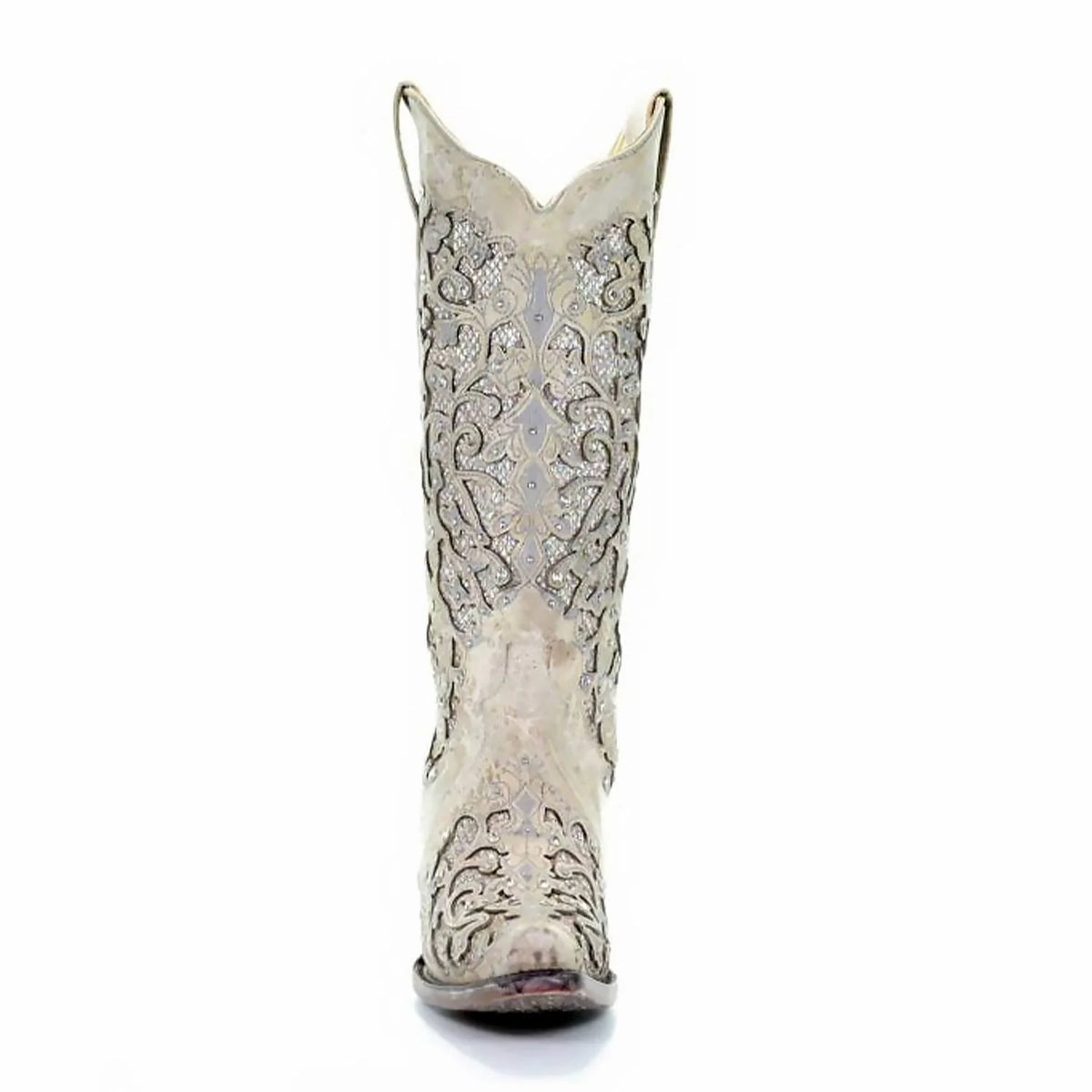 Corral Womens Boots Martina White White Glitter Inlay and Crystals