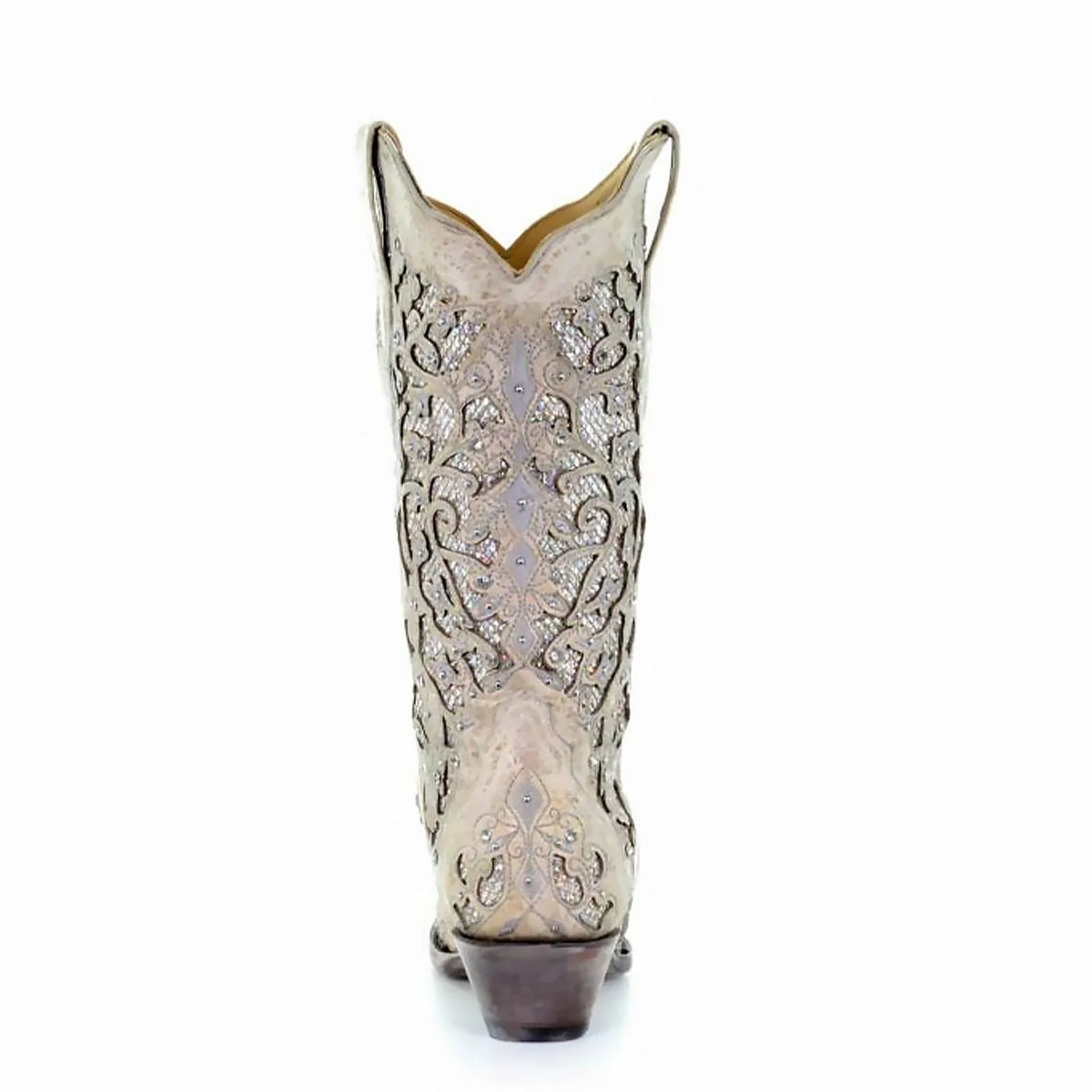 Corral Womens Boots Martina White White Glitter Inlay and Crystals