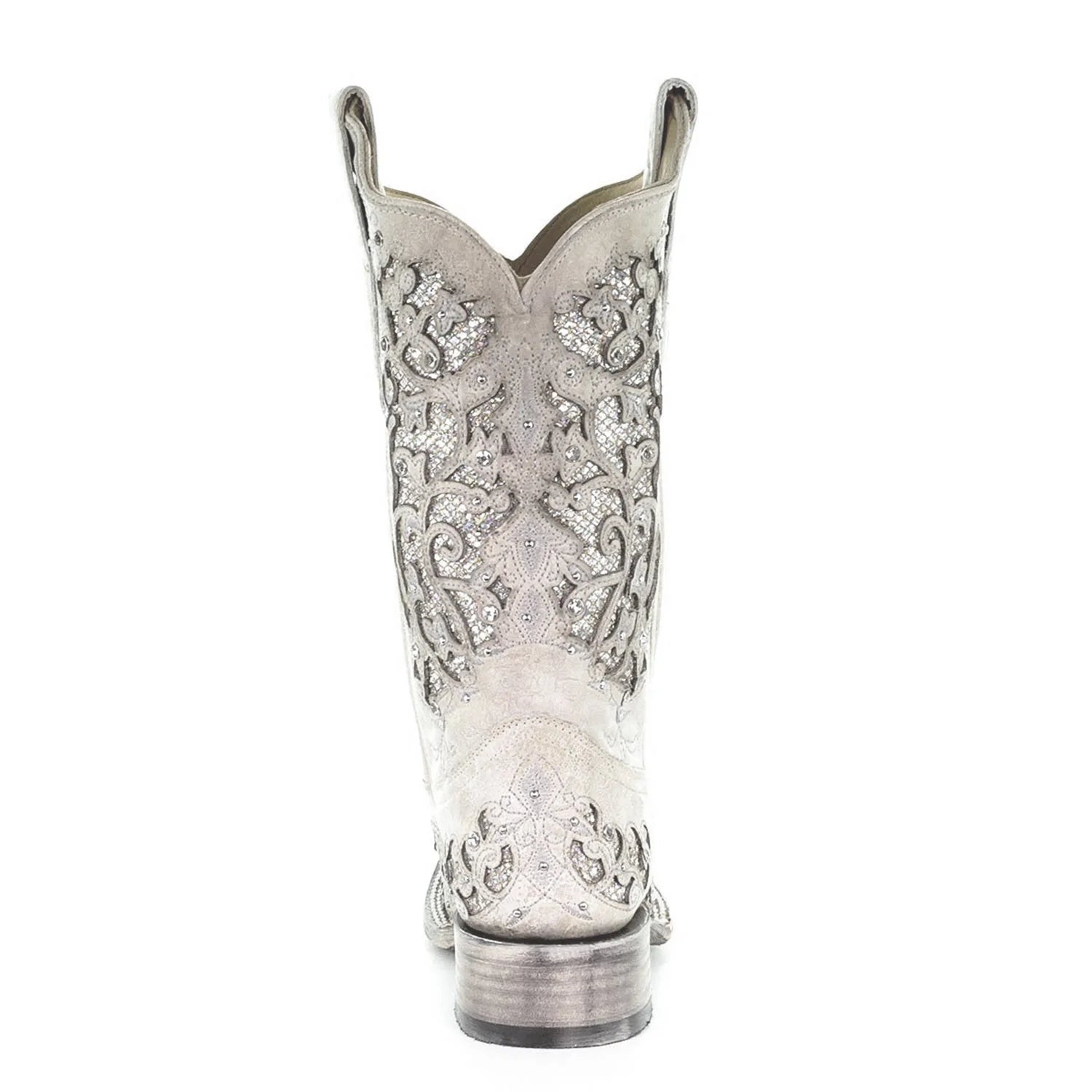 Corral Ladies Brown Crater Bone Embroidered Square Toe Boots