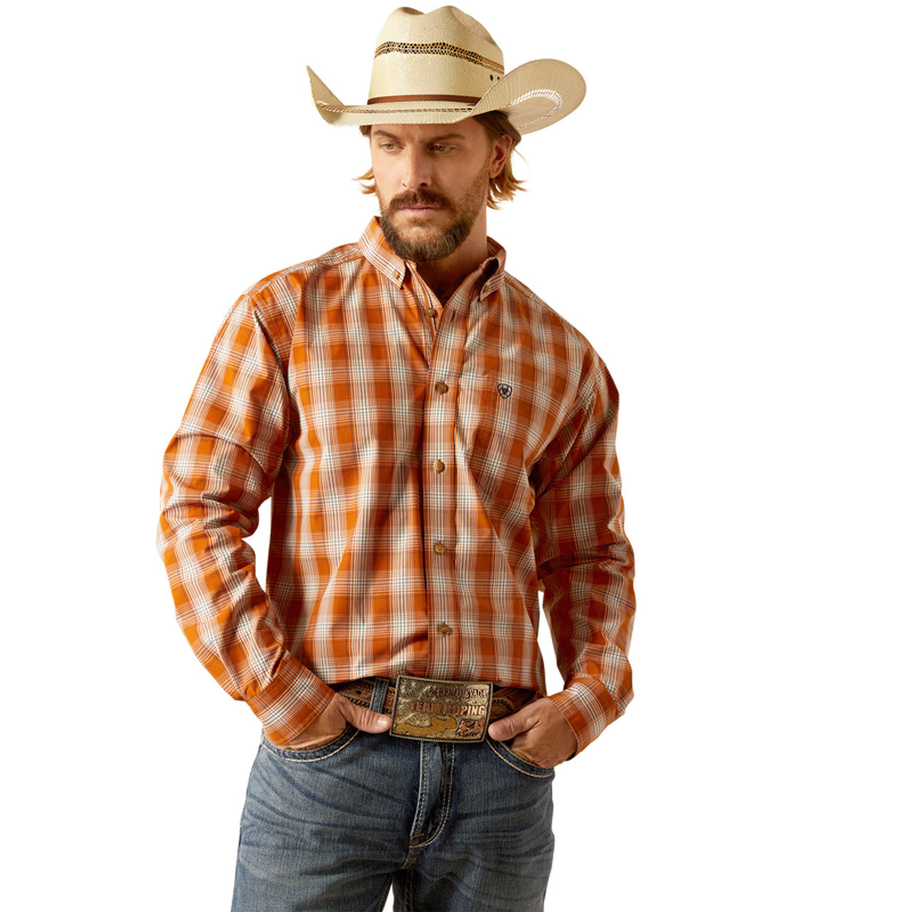 Ariat Mns Pro Series Julius Classic Fit LS Shirt Rust