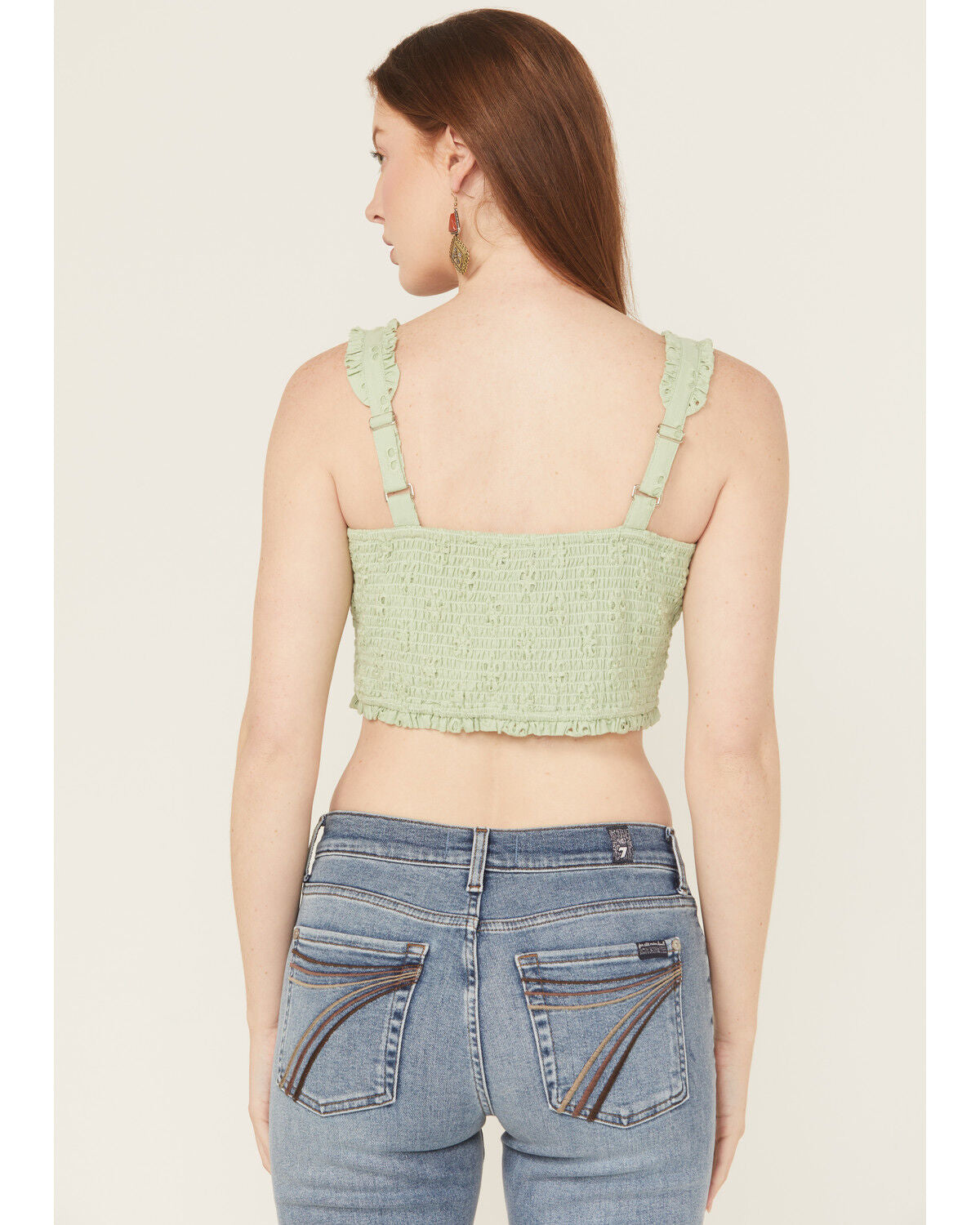 Rock and Roll Denim Wmns Sleeveless Eyelet Corset Top