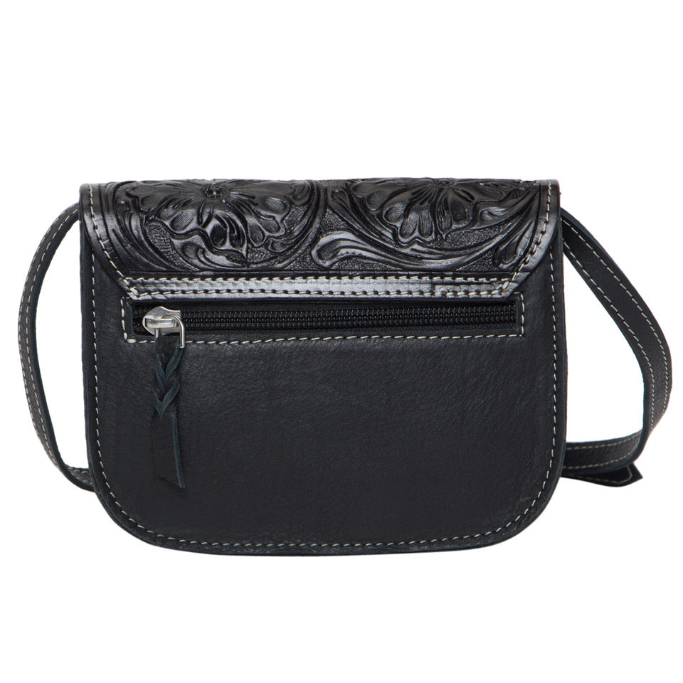 The Design Edge Tooling Leather Cowhide Small Bag