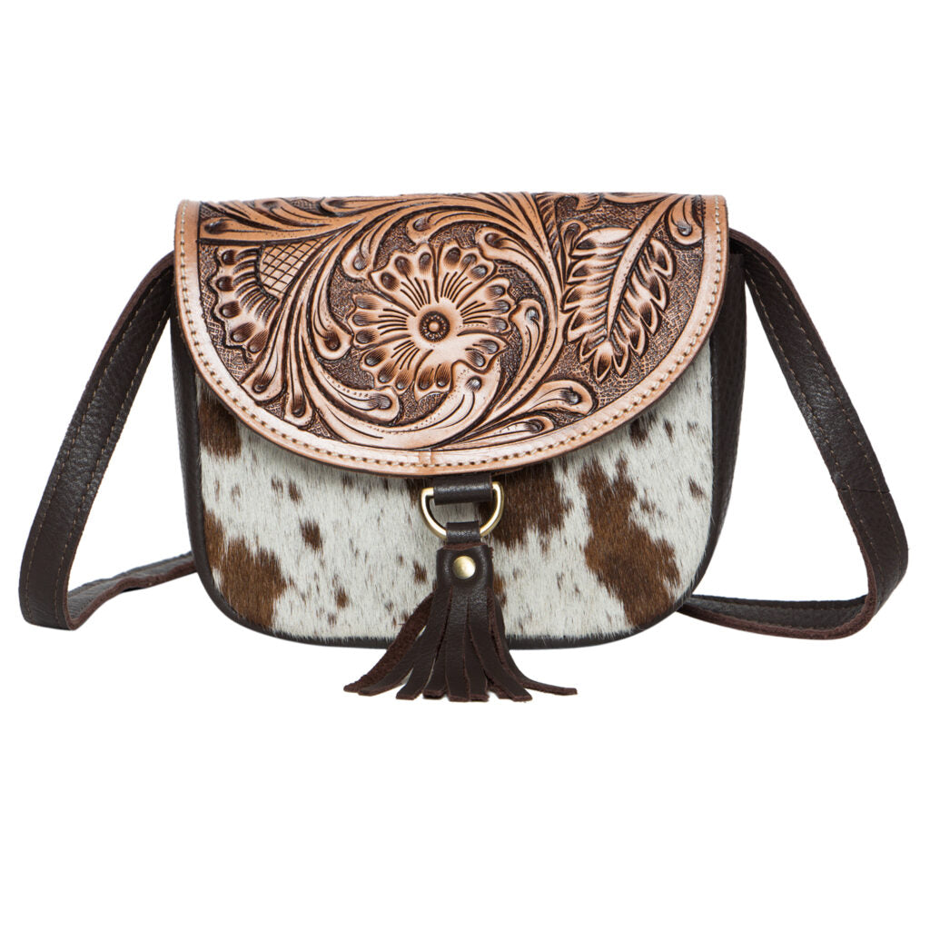 The Design Edge Tooling Leather Cowhide Small Bag