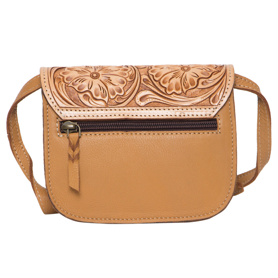 The Design Edge Tooling Leather Cowhide Small Bag