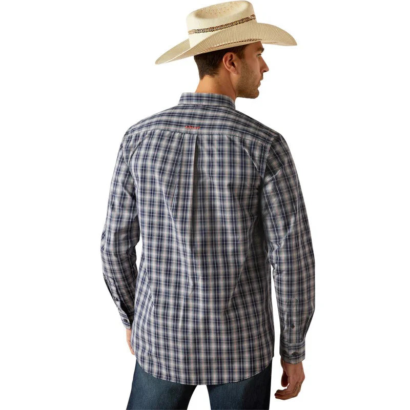 Ariat Mns Pro Series Colston Fitted LS Shirt Navy - EOFY Sale