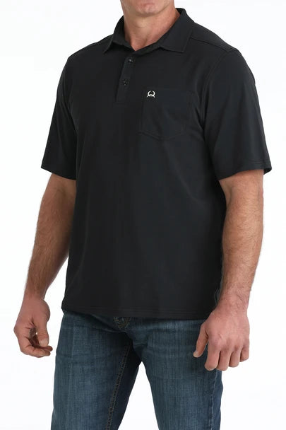 Cinch Mens Arenaflex Black Polo