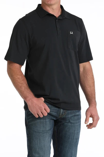 Cinch Mens Arenaflex Black Polo