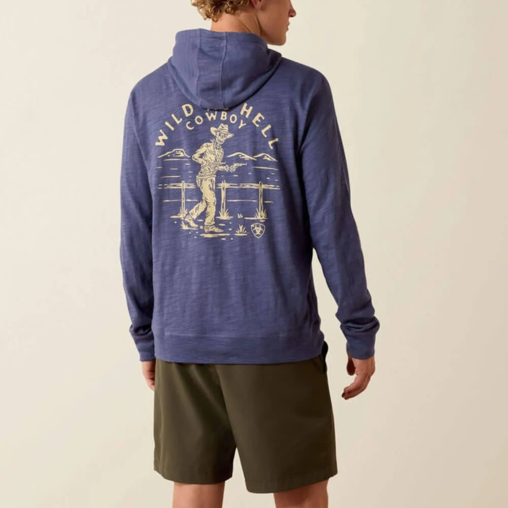 Ariat Mns Lightweight Retro Hoodie Nightshadow