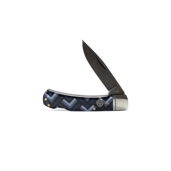 Ariat 3in Smooth Knife Purple Geo Print | Giftware - Knife | Saddleworld Ipswich