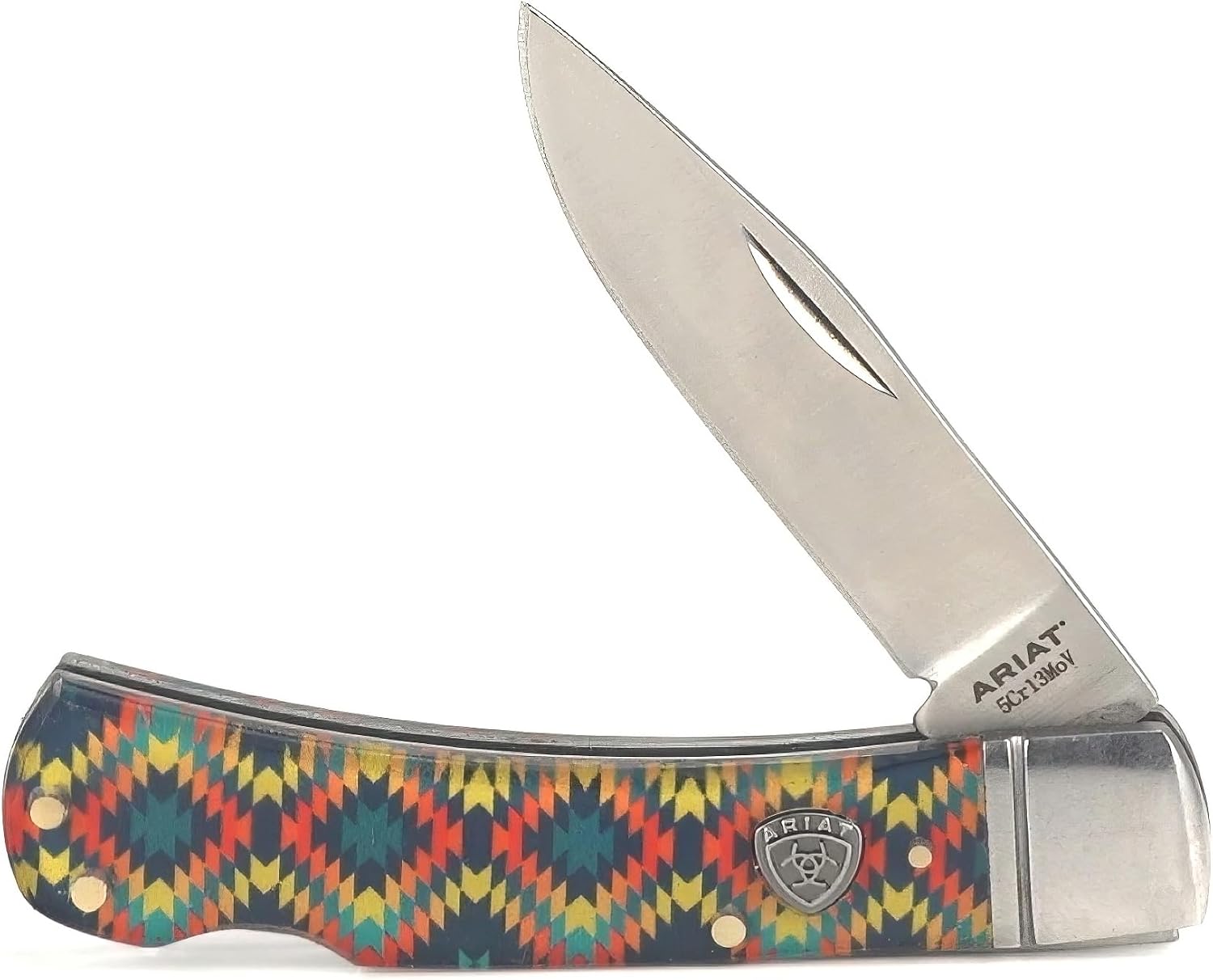 Ariat 3in Smooth Knife Rainbow Geo Print | Giftware - Knife | Saddleworld Ipswich