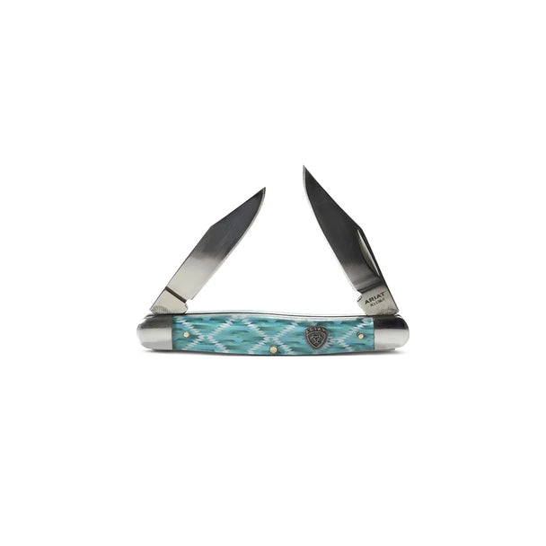 Ariat 4in Muskrat Knife Turquoise Geo Print | Giftware - Knife | Saddleworld Ipswich