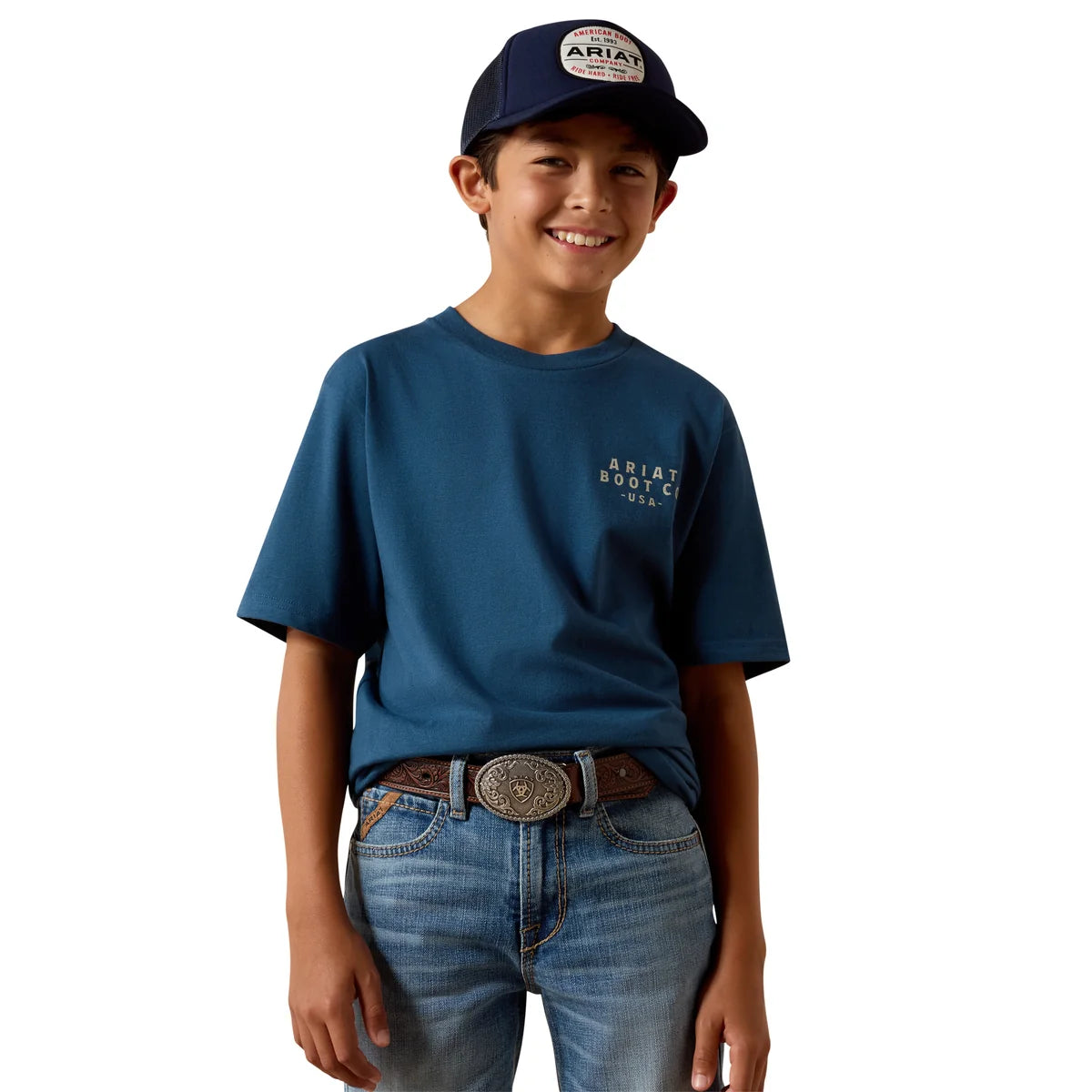 Ariat Bys Drop Down Eagle SS Tee Key Largo