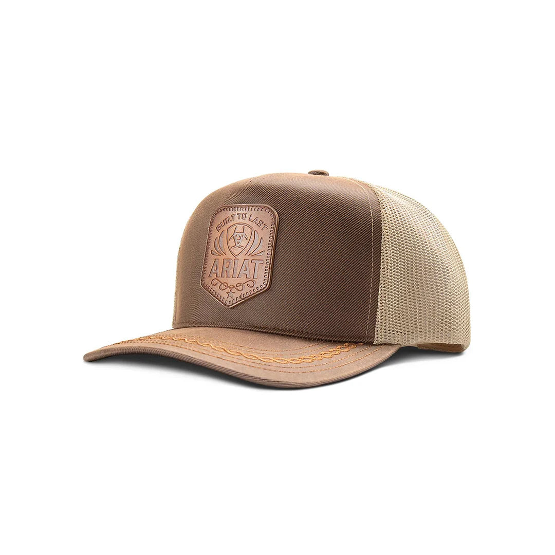 Ariat Faux Leather Patch Cap Brown | Country Clothing - caps | Saddleworld Ipswich