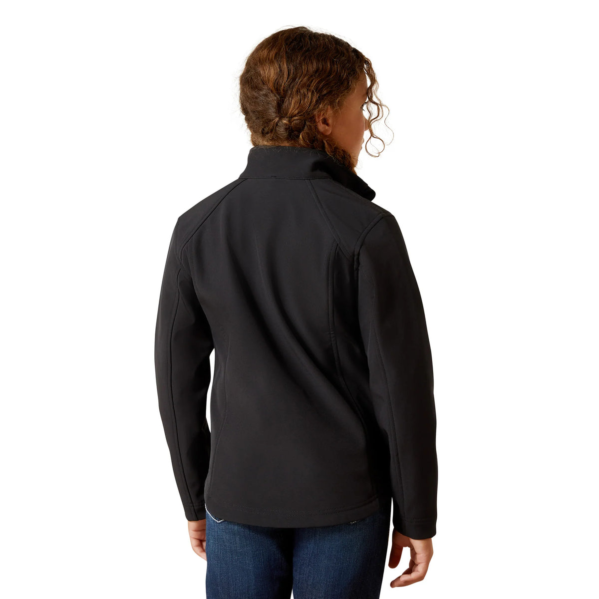 Ariat Gls Logo Softshell Jacket Black/Southwest Minimal Print | Country Clothing - Girls Jacket | Saddleworld Ipswich