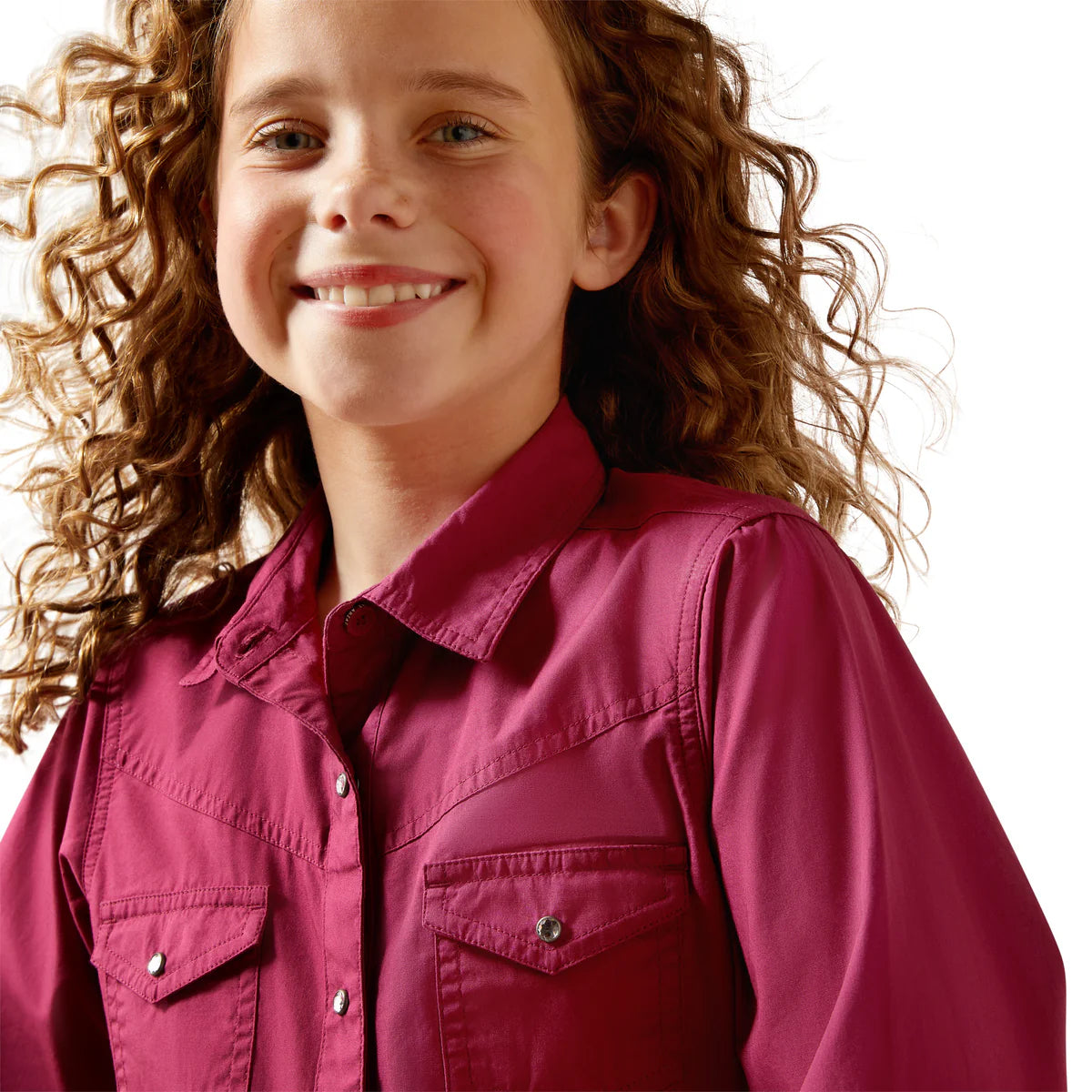 Ariat Gls Shine Bright Snap LS Shirt Beaujolais | Country CLothing - Cap | Saddleworld Ipswich