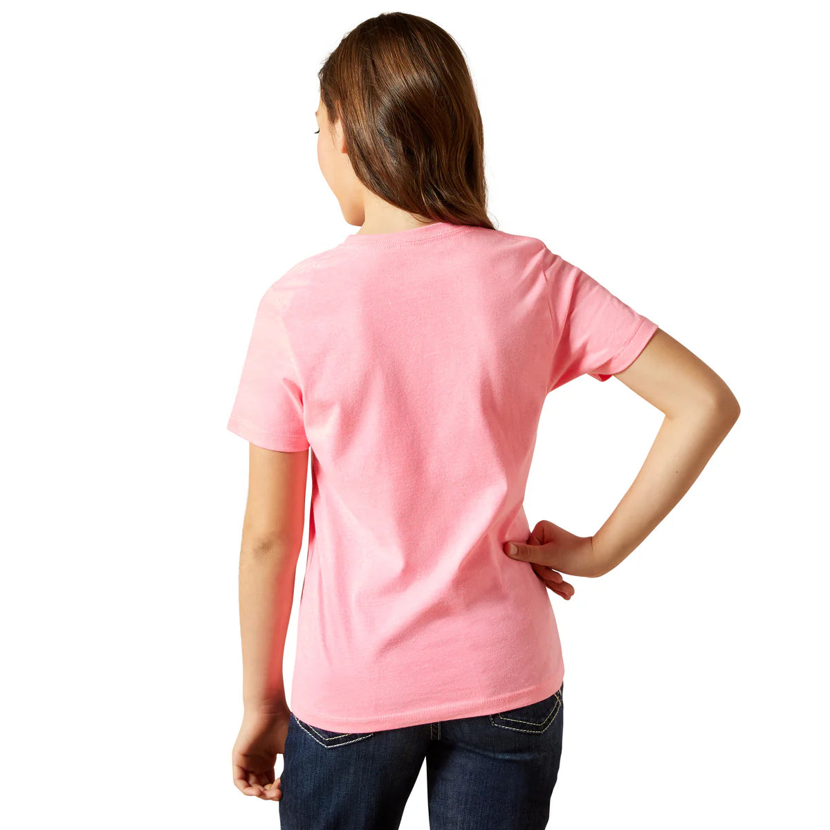 Ariat Gls Spur Script SS Tee Neon Pink