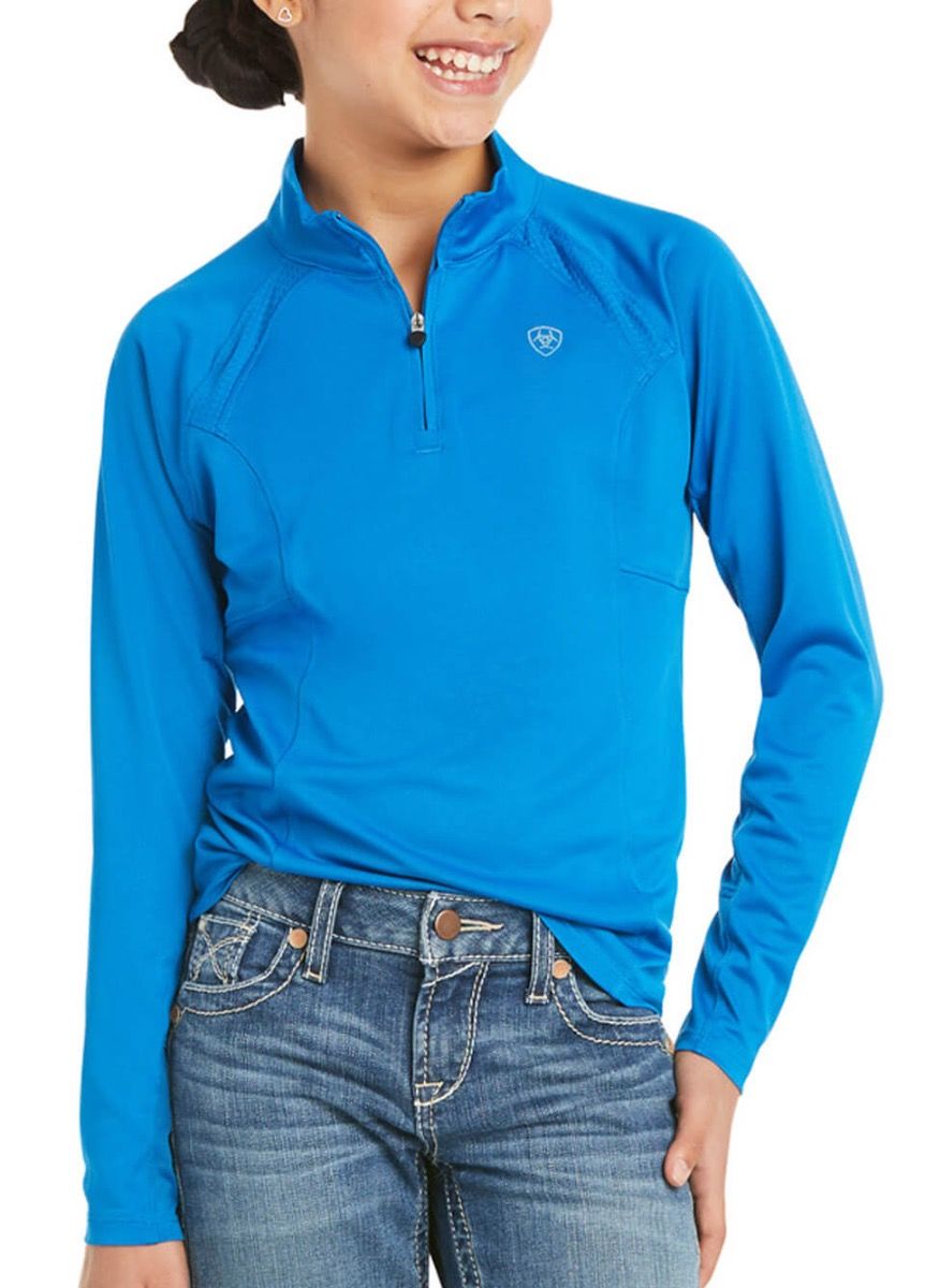 Ariat Kds Sunstopper 2.0 1/4 Zip  | Rider Wear - Childrens CLothing | Saddleworld Ipswich