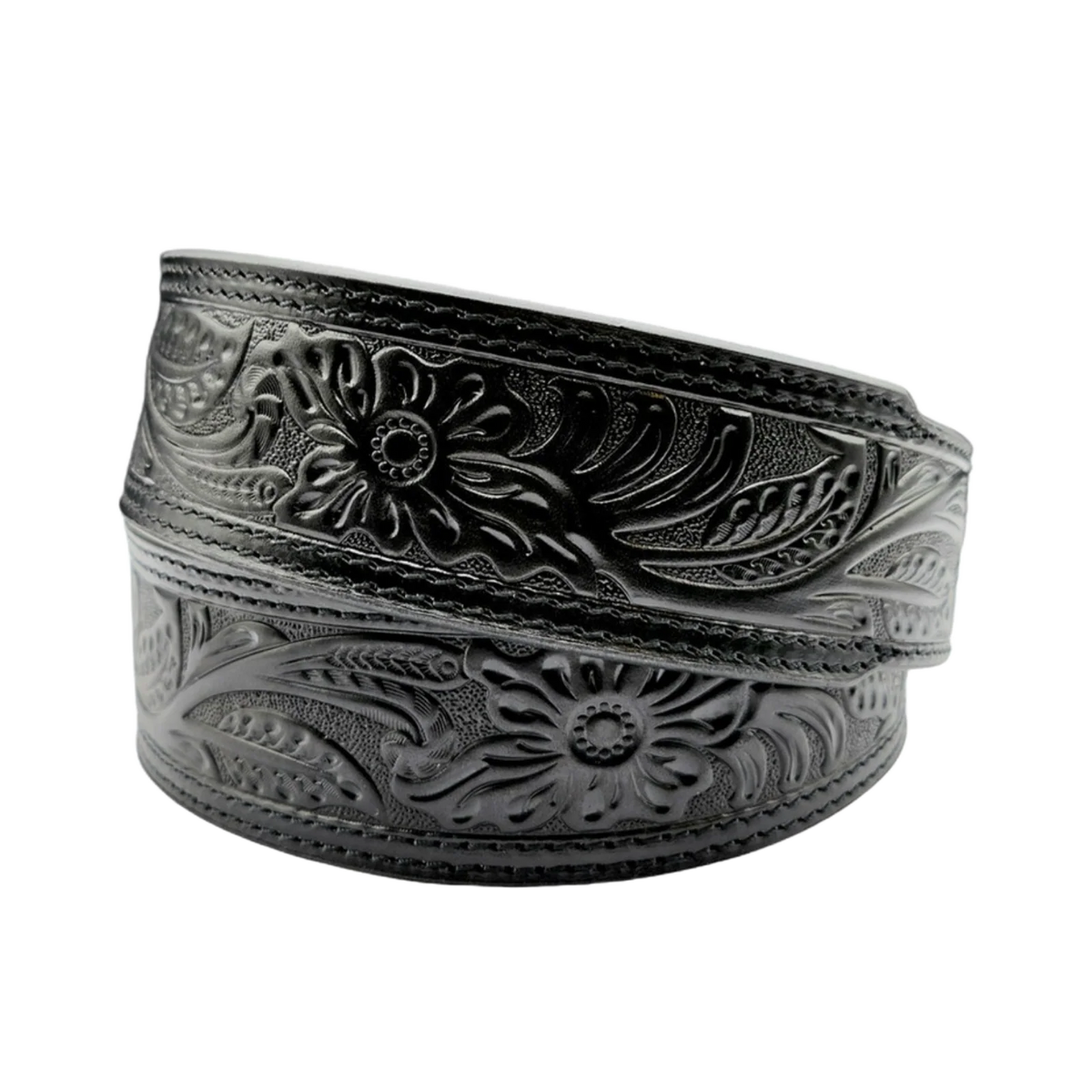 Ariat Mns Belt Floral Embossed Black | Country Clothing - Belts | Saddleworld Ipswich