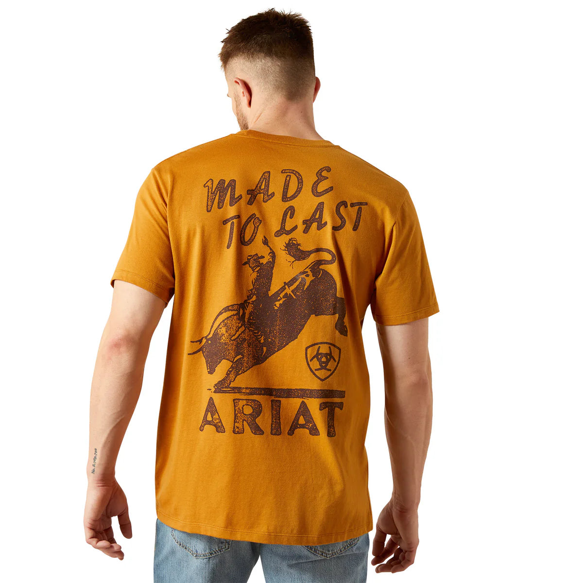 Ariat Mns Big Bull Rider SS Tee Bone Brown