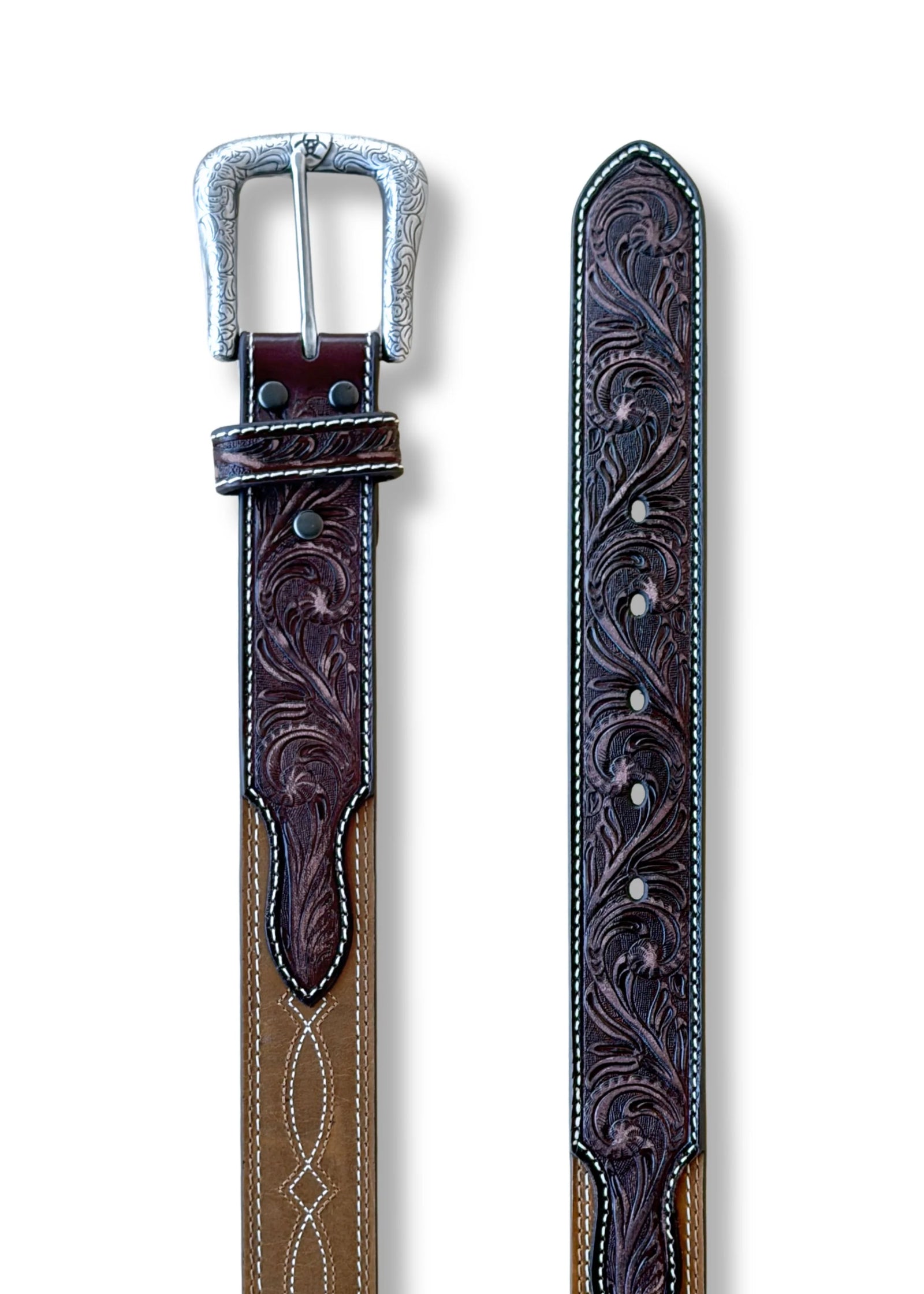 Ariat Mns Boot Stitch Belt Brown