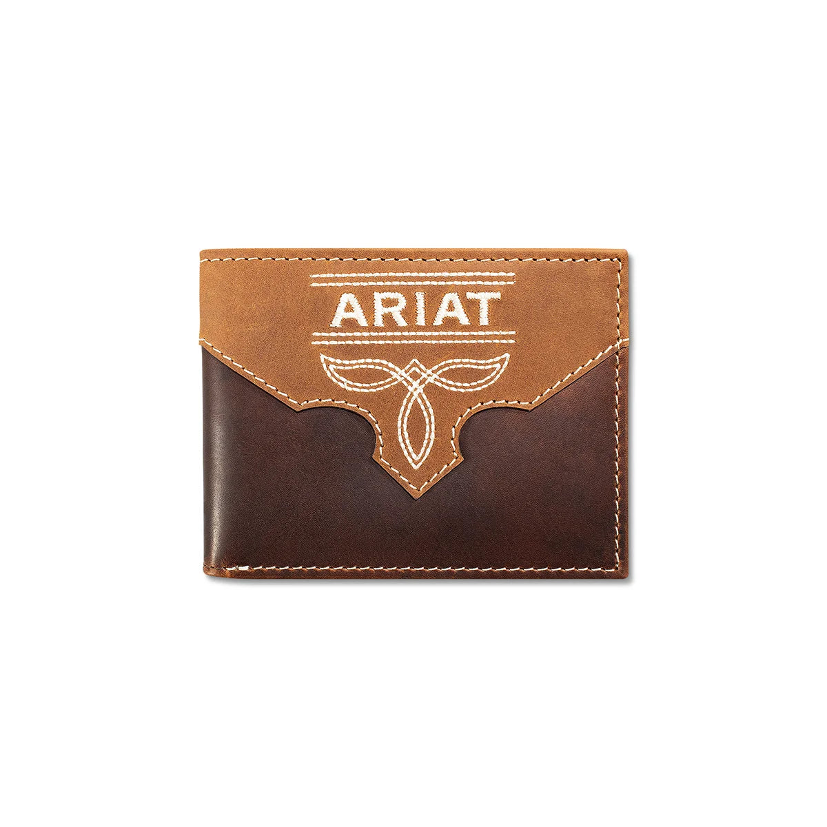 Ariat Mns Boot Stitch Bifold Wallet Brown | Giftware - Wallet | Saddleworld Ipswich