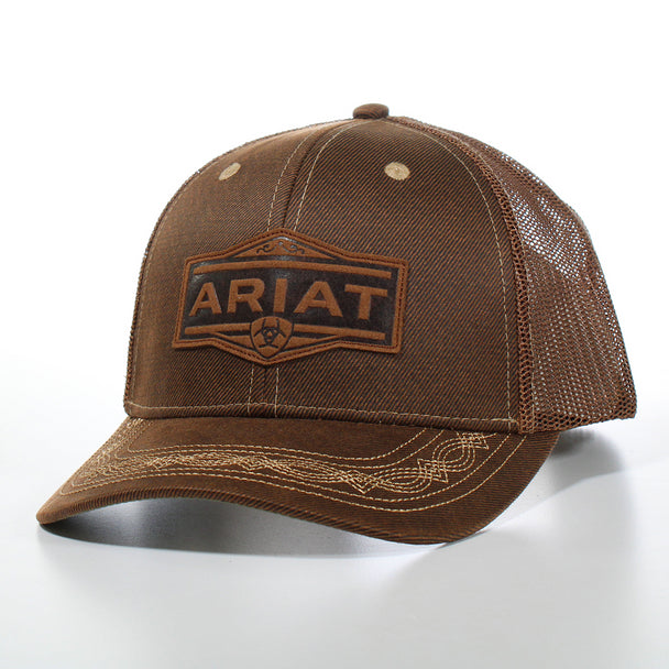 Ariat Mns Cap Mesh Snap Back Vintage Logo Brown | Country CLothing - Caps | Saddleworld Ipswich