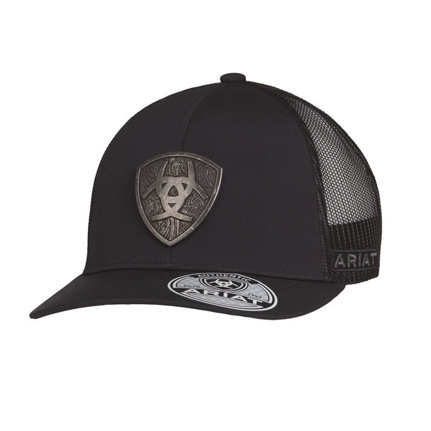 Ariat Mns Cap Metal Ariat Shield Black | Country Clothing - Cap | Saddleworld Ipswich