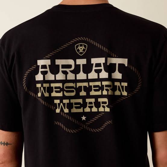 Ariat Mns Country and Western Lockup SS Tee Black