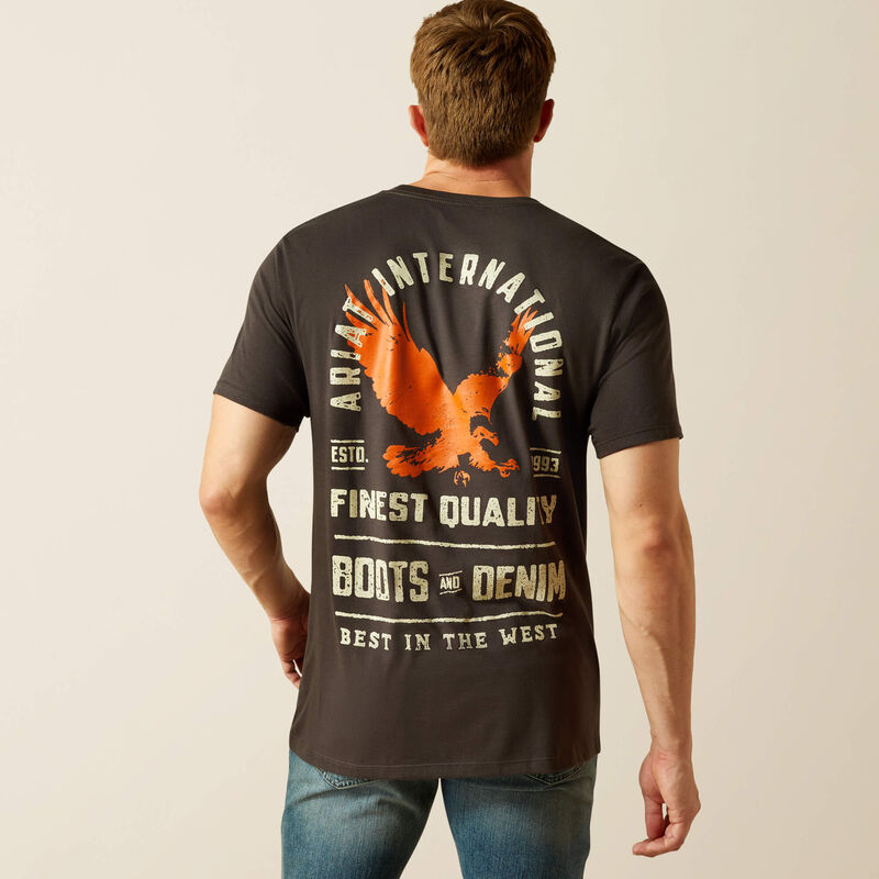 Ariat Mns Eagle Large SS Tee Vintage Black