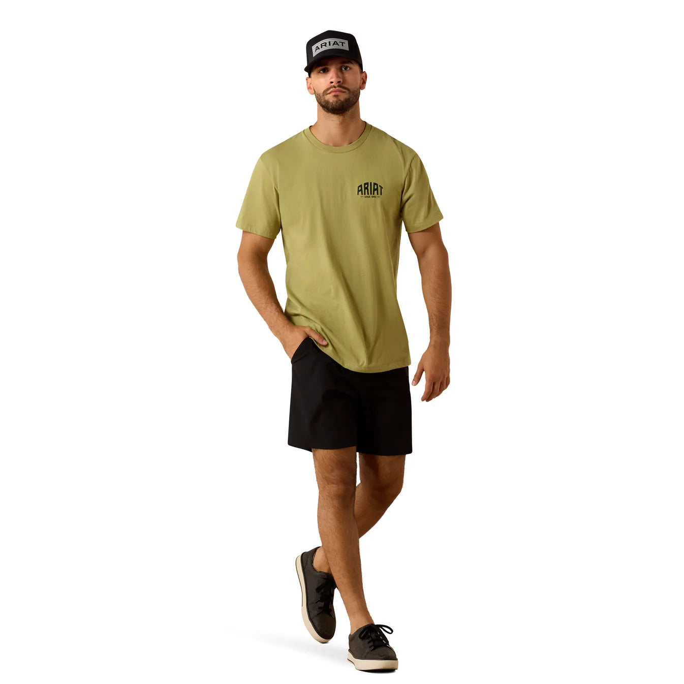 Ariat Mns Horse Without Name SS Tee Tent Green