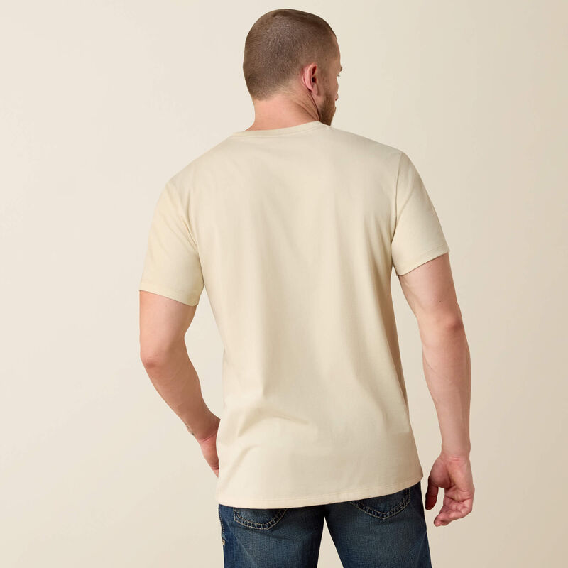 Ariat Mns Land of the Free Farm Shield SS Tee Natural