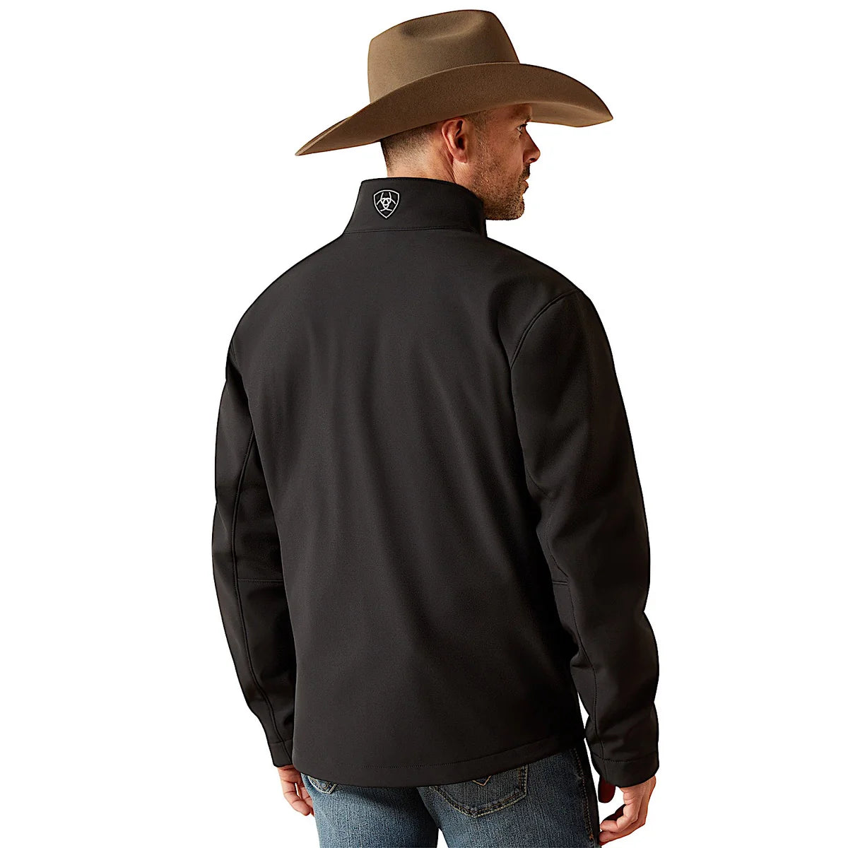 Ariat Mns Logo Softshell Jacket Black | Country Clothing - Mens Jacket | Saddleworld Ipswich
