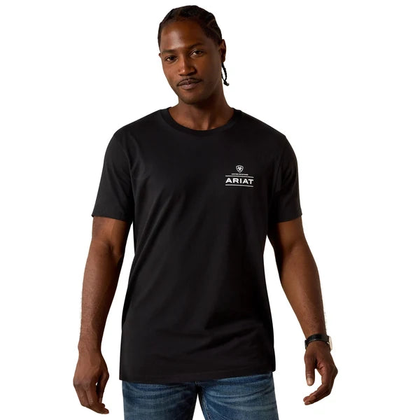 Ariat Mns Multichronos SS Tee Black | Country Clothing - Mens T SHirt | Saddleworld Ipswich