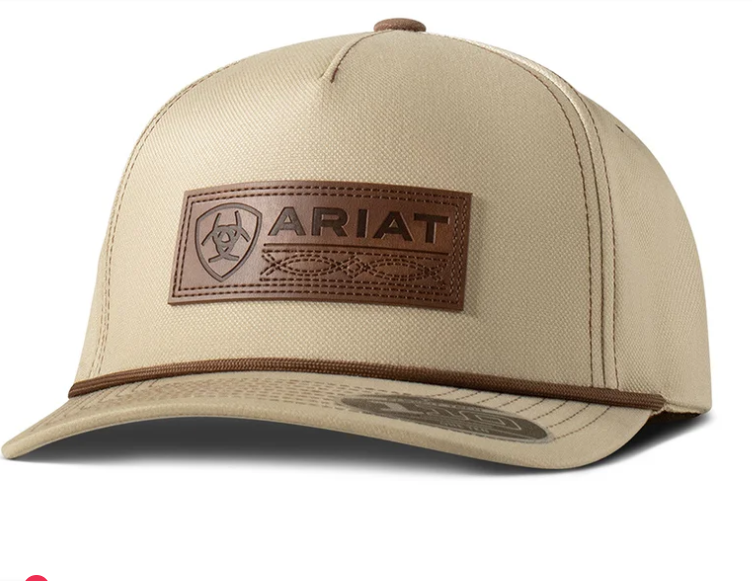 Ariat Mns Patch Fabric Khaki Snap Back Cap | Country Clothing - Caps | Saddleworld Ipswich