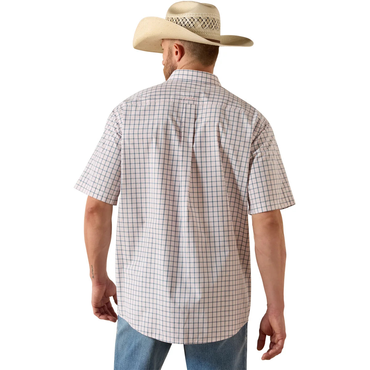 Ariat Mns Pro Sereis Tex Classic Fit SS Shirt White Plaid
