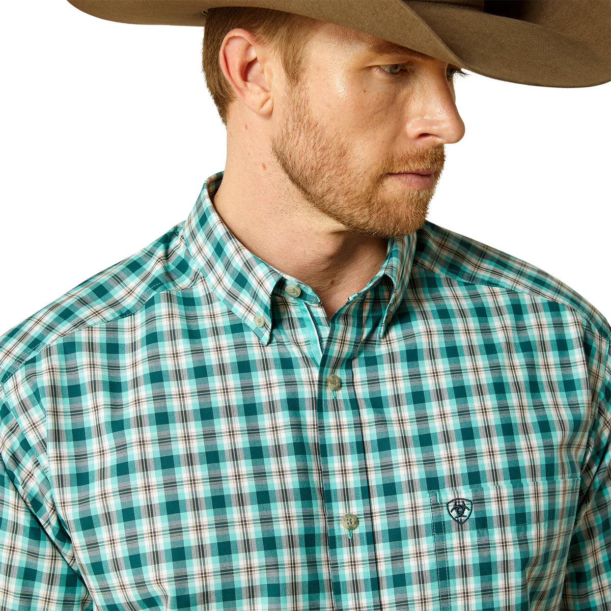 Ariat Mns Pro Series Brayden LS Shirt Teal | Country Clothing - Mens Shirt | Saddleworld Ipswich